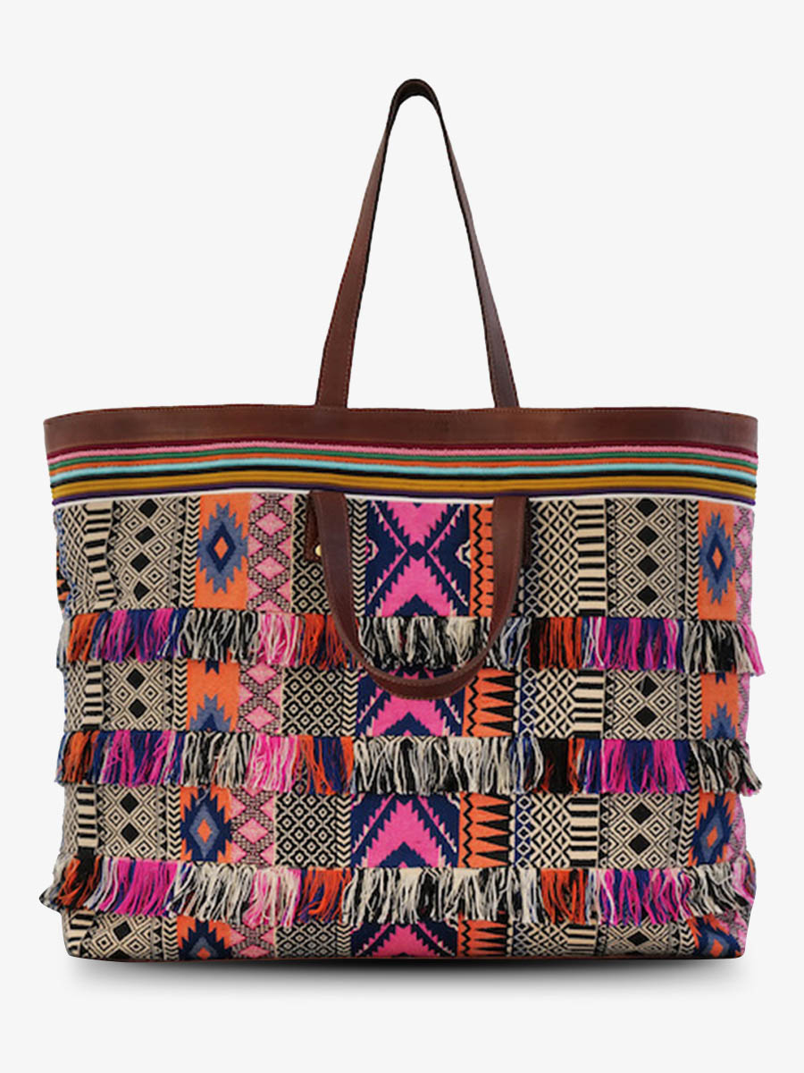 Foto-Vorderansicht-Strandtasche-blau-weiß-Dune-Horizon-Paul-Marius-M25-HOR