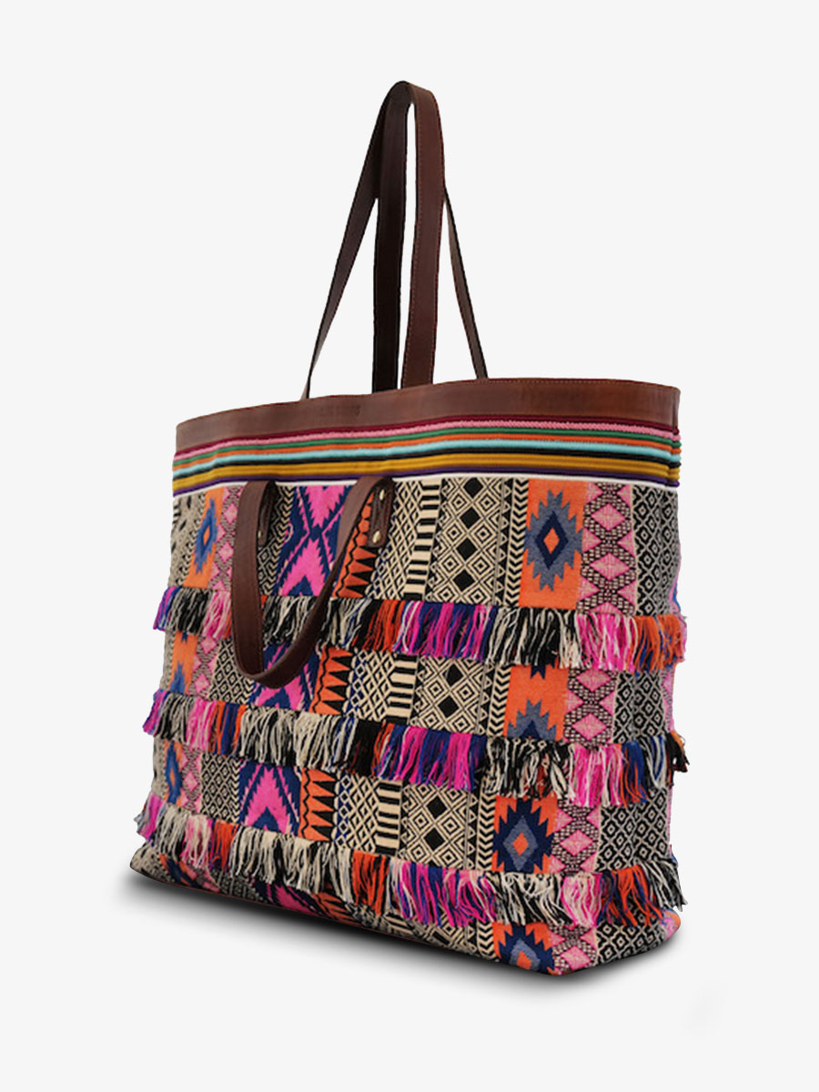 Foto-Seitenansicht-Strandtasche-blau-weiß-Dune-Horizon-Paul-Marius-M25-HOR