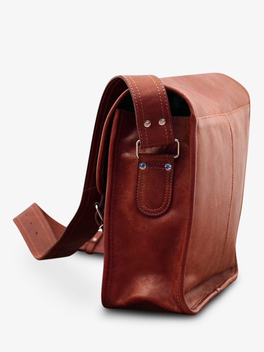 Foto-Seitenansicht-Dokumententasche-Leder-A4-braun-Lasacoche-M-natur-Paul-Marius-M02S14-L