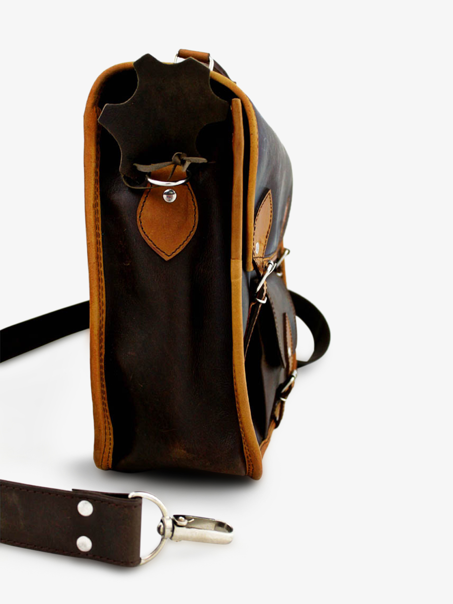 Foto-Seitenansicht-Dokumententasche-Leder-A4-schwarz-Le-Grand-Express-M-Indus-Paul-Marius-M18S14D