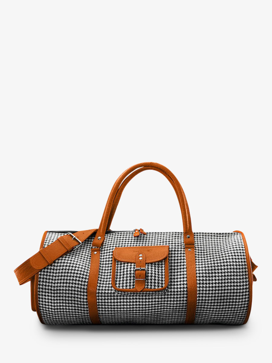 Foto-Vorderansicht-Reisetasche-aus-Leder-orange-LeVoyageur-XL-Grand-Prix-Tangerine-Paul-Marius-M08S60-HS-O
