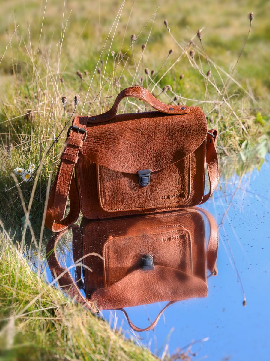 Foto-Material-Umhängetasche-Leder-Damen-braun-Mademoiselle-George-natur-Paul-Marius-W05-L