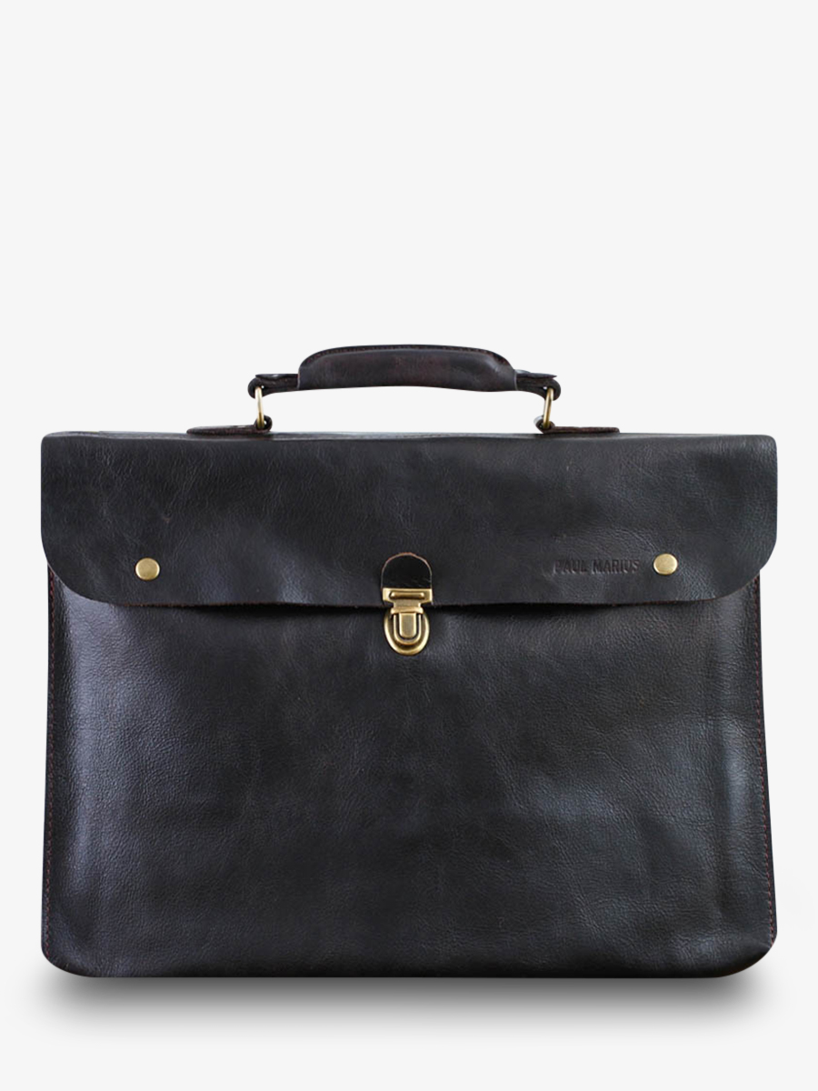 Foto-Vorderansicht-Dokumententasche-Leder-schwarz-Lepliable-Indus-Paul-Marius-M51-D