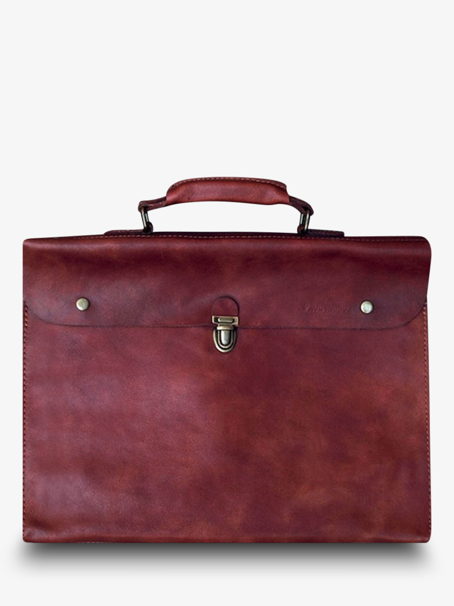 Foto-Vorderansicht-Dokumententasche-Leder-braun-Lepliable-natur-Paul-Marius-M51-L