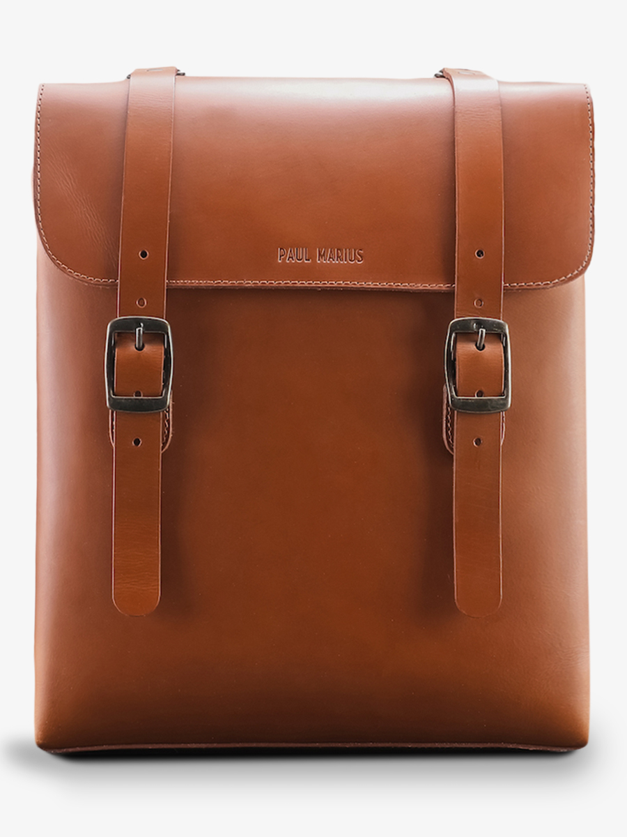 Foto-Vorderansicht-Fahrradtasche-braun-Bicyclette-M-natur-Paul-Marius-P05-L