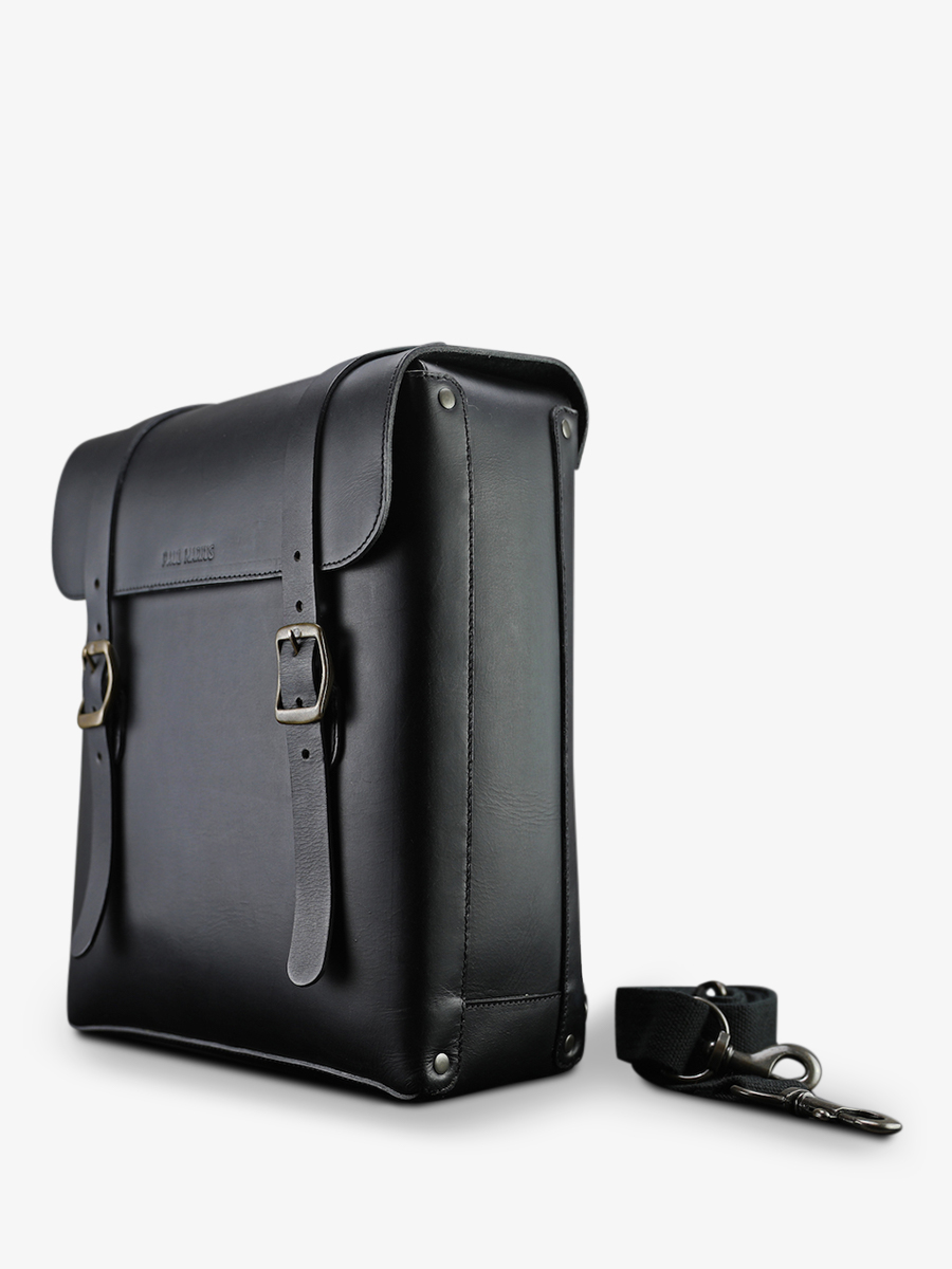 Foto-Seitenansicht-Fahrradtasche-schwarz-Bicyclette-M-schwarz-Paul-Marius-P05-B