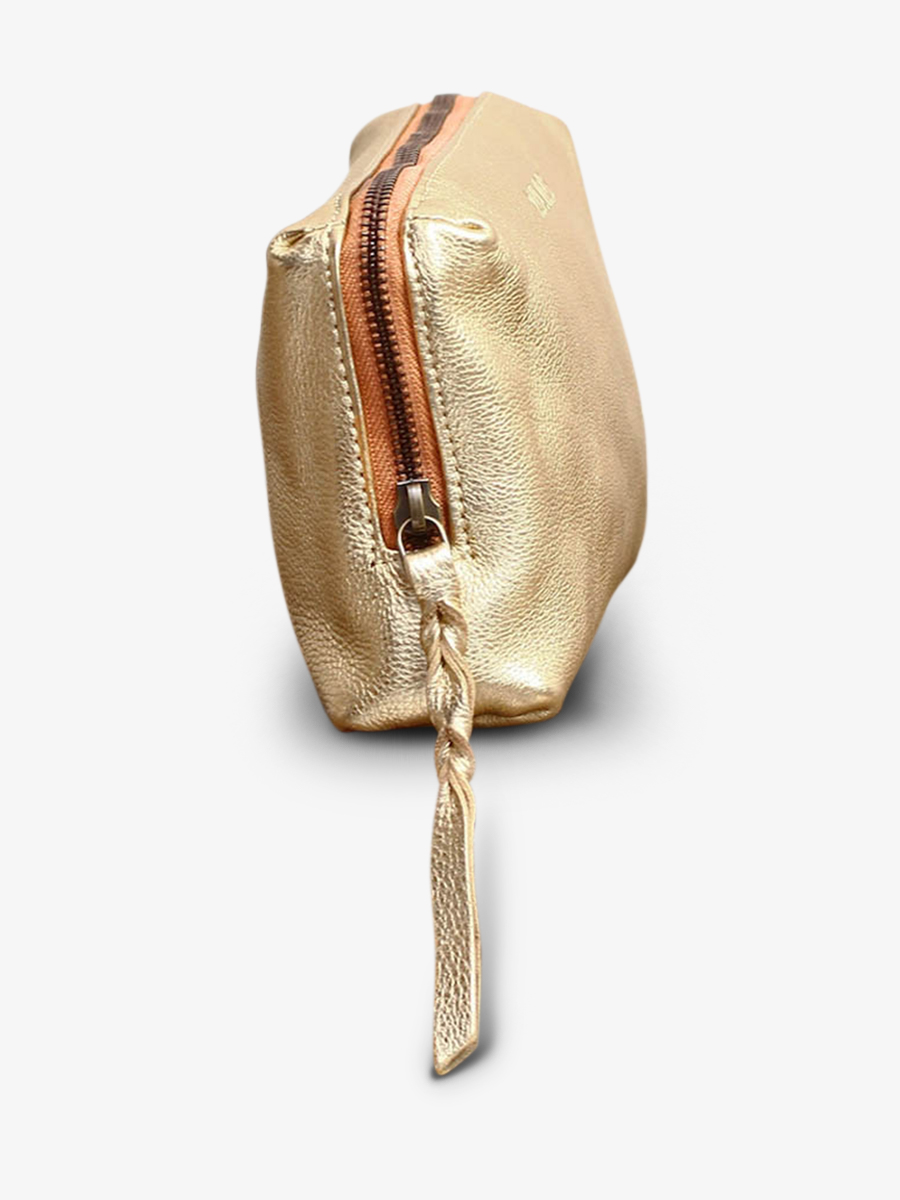 Foto-Seitenansicht-Ledertasche-für-Damen-golden-Adèle-golden-Paul-Marius-M500-G