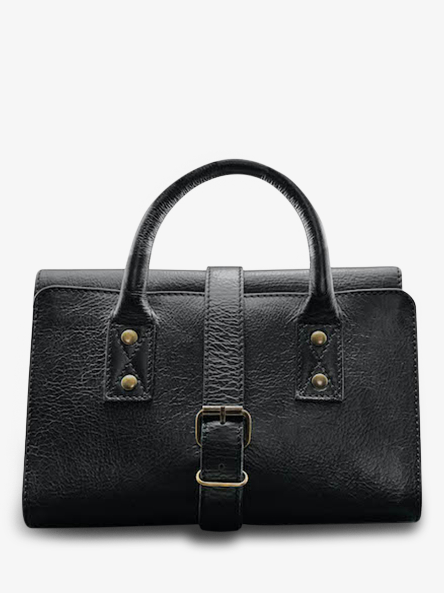 Foto-Vorderansicht-Toilettentasche-Leder-schwarz-latrousse-depliable-noir-paul-marius-m502-b