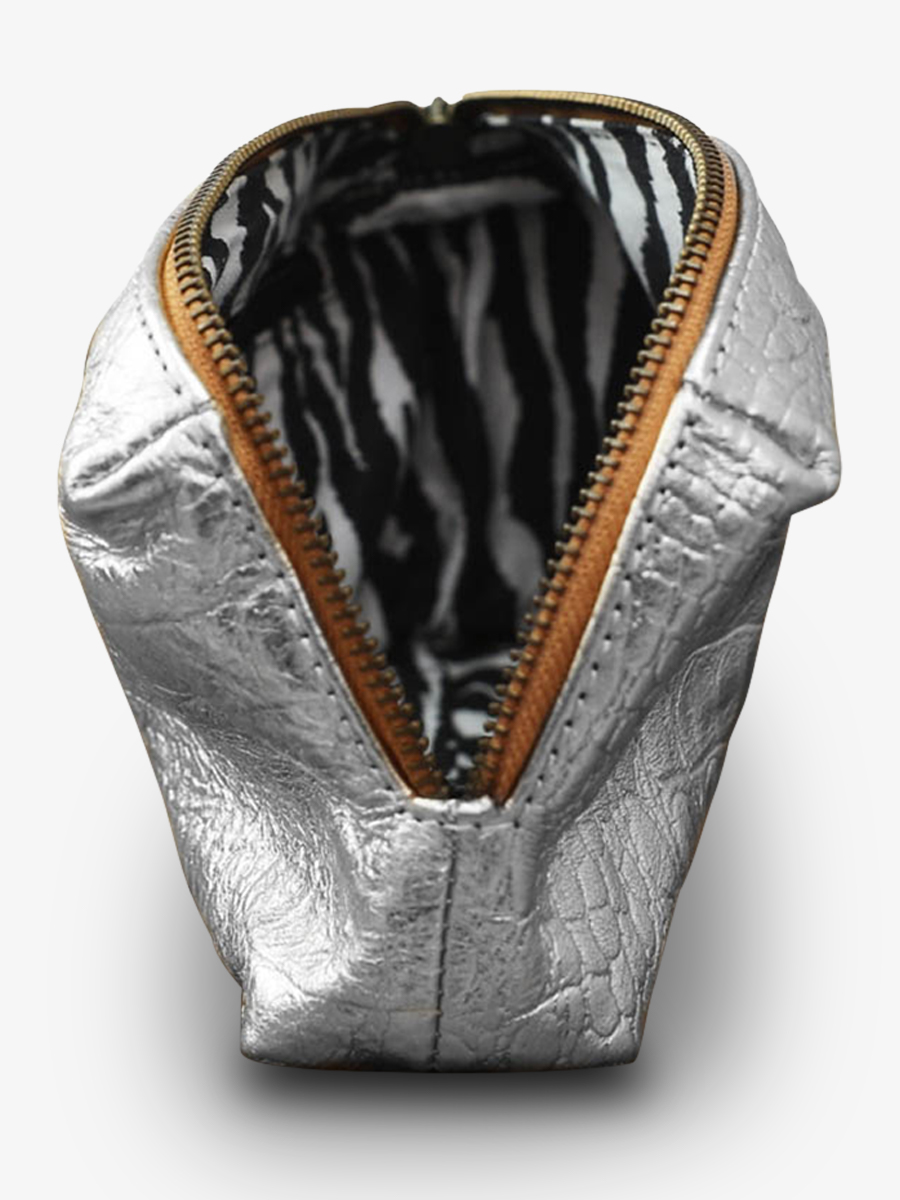 Foto-Innenansicht-Leder-Clutch-für-Damen-silber-Adele-Kaiman-silber-Paul-Marius-M500-C-S