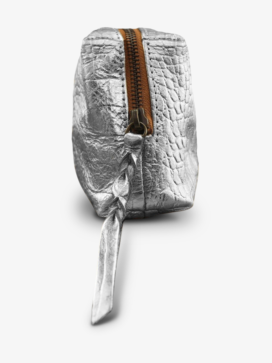 Foto-Seitenansicht-Ledertasche-für-Damen-silber-Adele-Kaiman-silber-Paul-Marius-M500-C-S