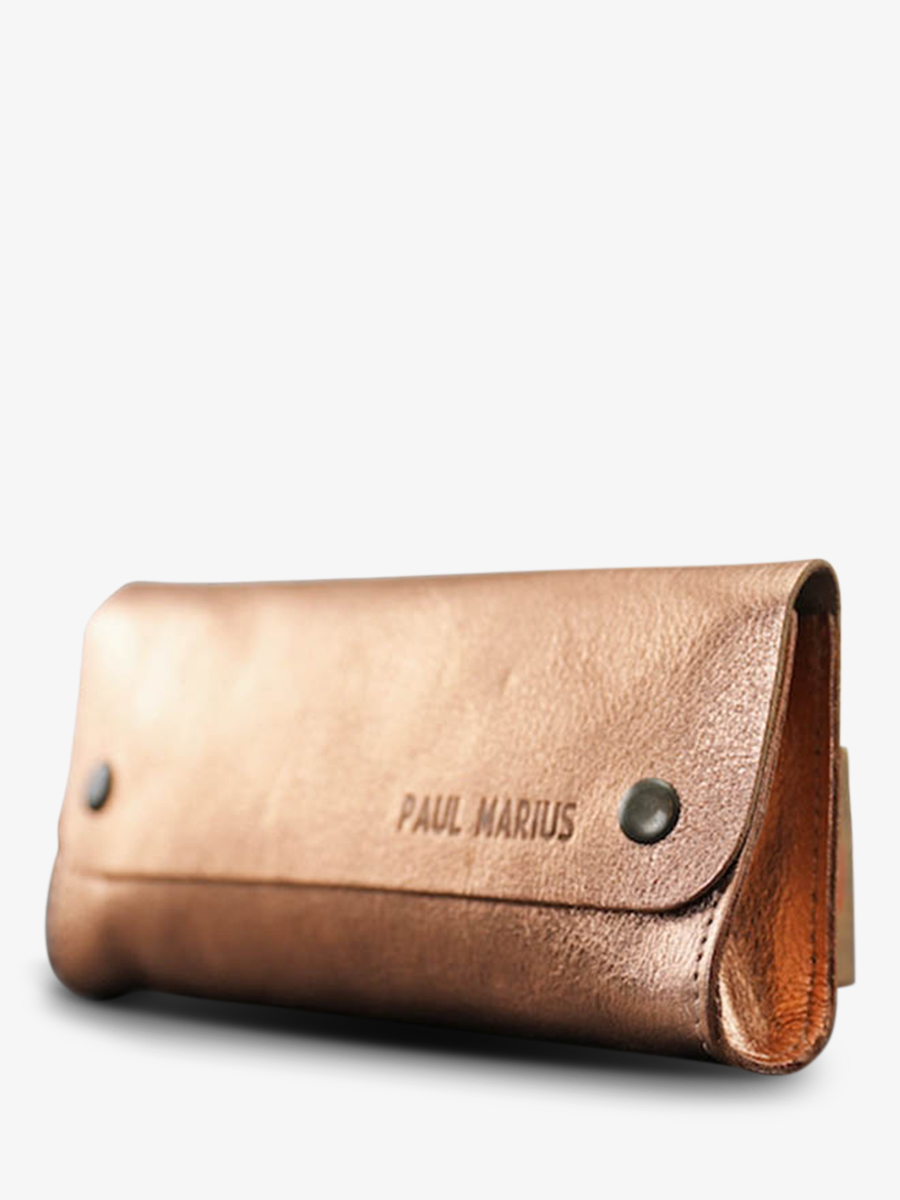 Foto-Seitenansicht-Schultasche-rosa-gold-LaTrousse de PAUL-Goldrosa-Paula-Marius-M58-G-PI