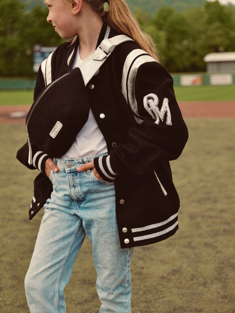 Foto getragen Teddy-Jacke aus Leder und Stoff Leteddy 50s schwarz Paul Marius Tdy Fifties B-L