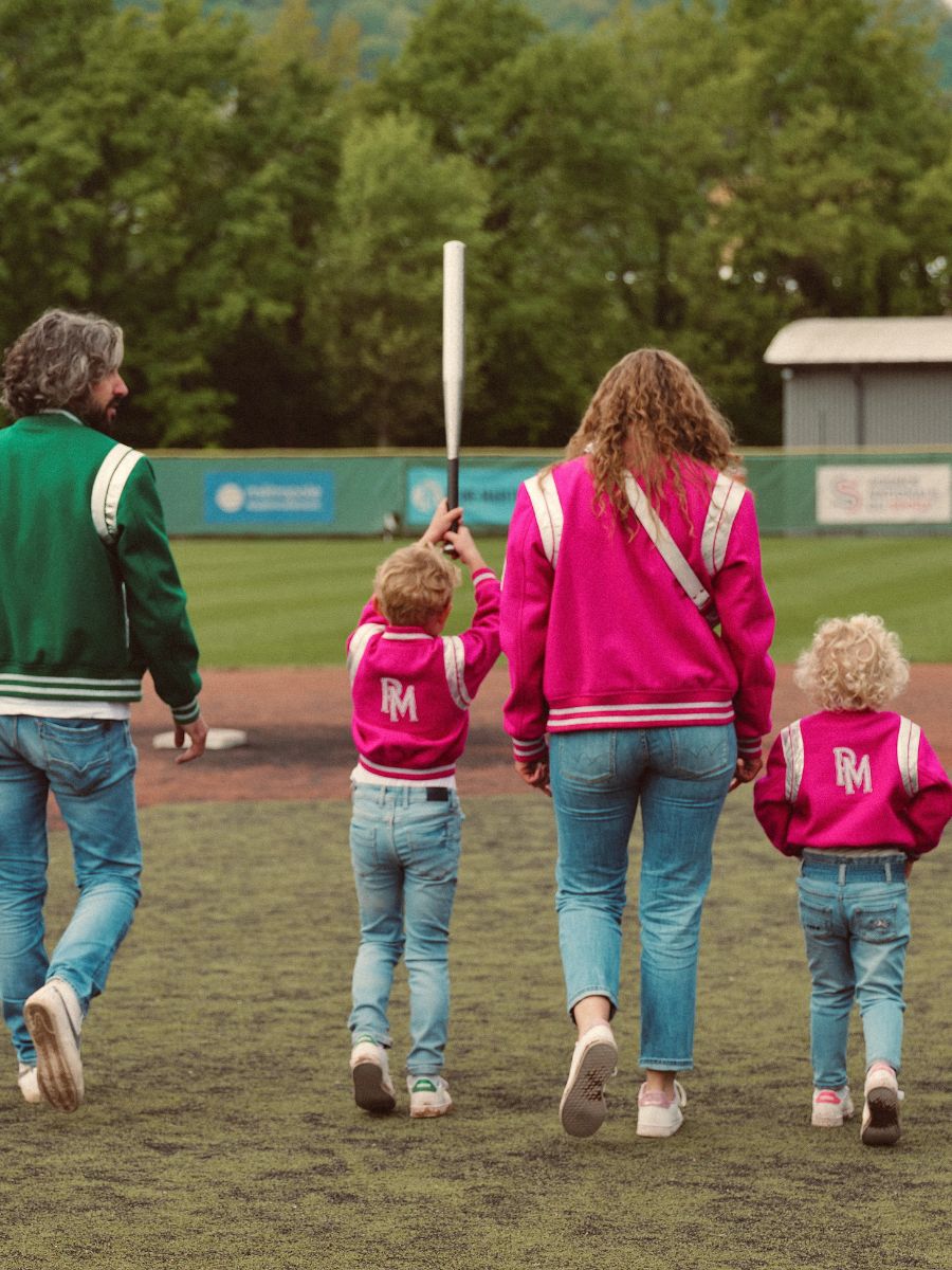 Foto-Tragebild-Teddy-Jacke-aus-Leder-und-Stoff-Leteddy-50s-Fuchsia-Paul-Marius-Tdy-Fifties-Pi-L