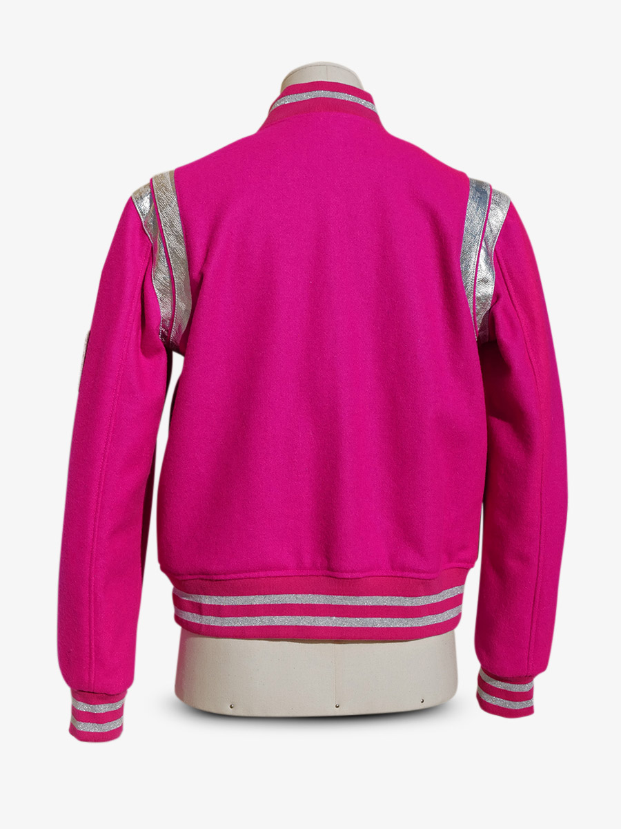 Foto-Rückansicht-Teddy-Jacke-Leder-und-Stoff-leteddy-50s-fuchsia-paul-marius-tdy-fifties-pi-l